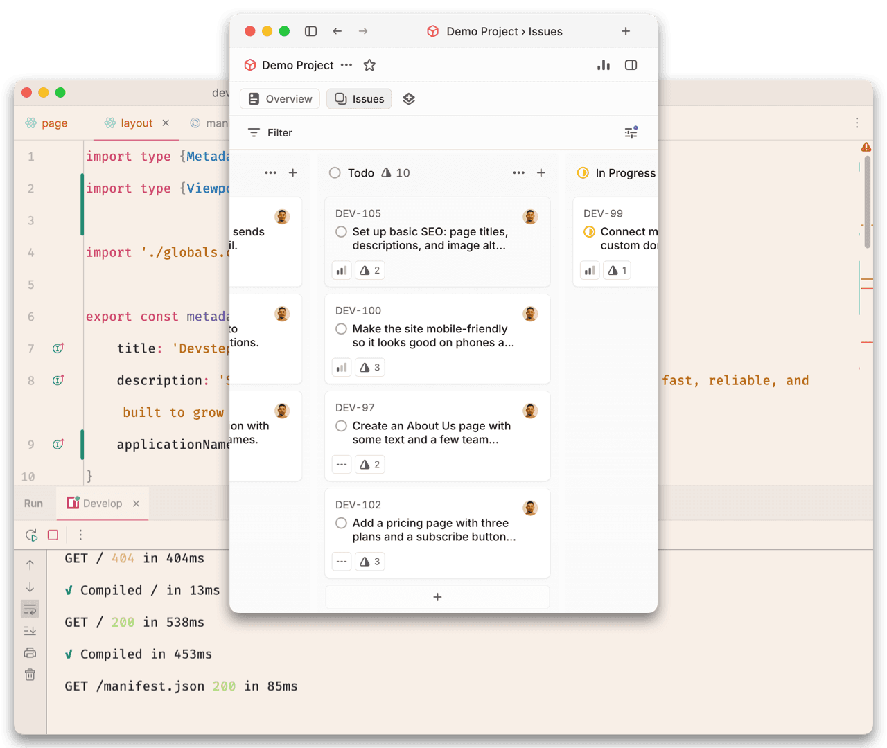 Devstep Work Progress